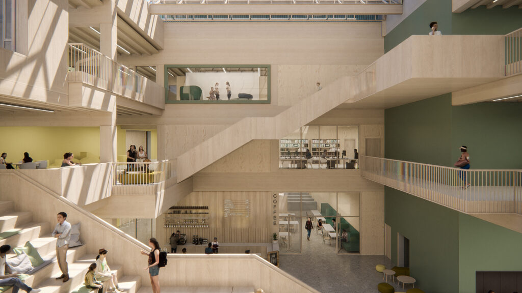 Offene Schule Waldau in Kassel | © Rendering C. F. Møller