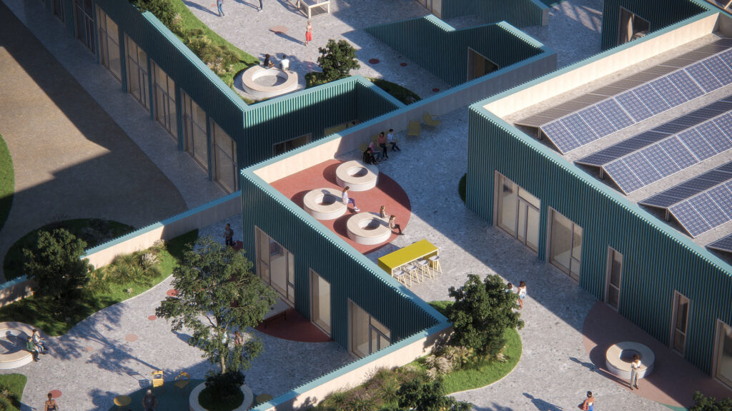 Offene Schule Waldau in Kassel | © Rendering C. F. Møller