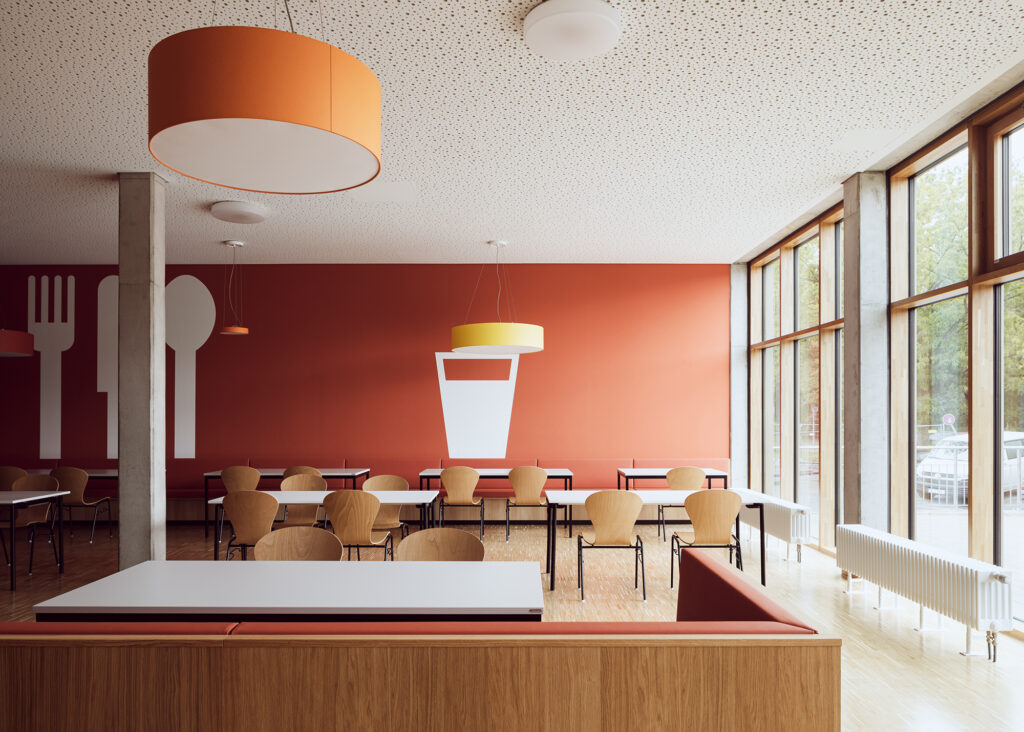 Die Mensa der Gustav-Heinemann-Gesamtschule | © Philipp Obkircher