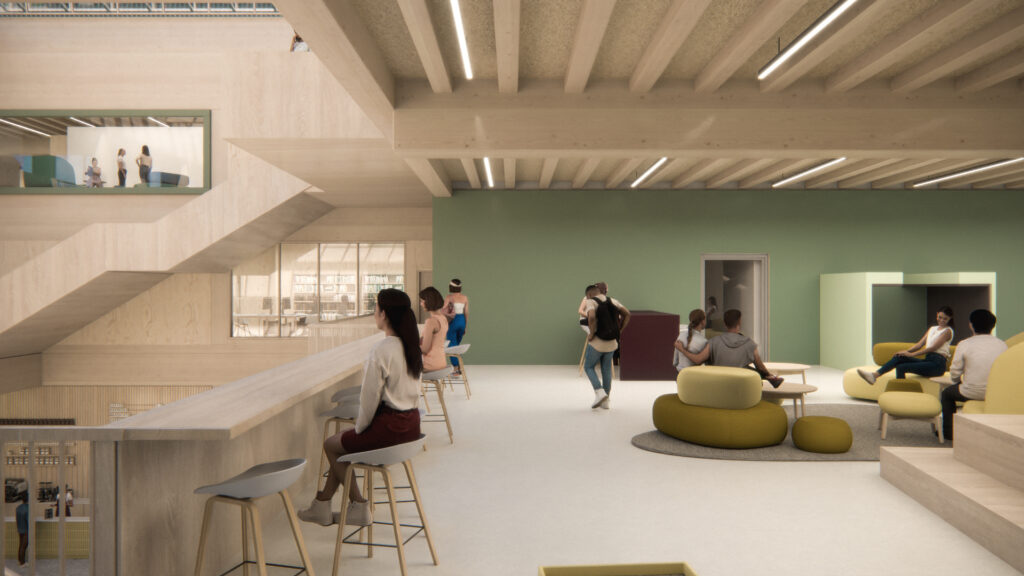 Offene Schule Waldau in Kassel | © Rendering C. F. Møller