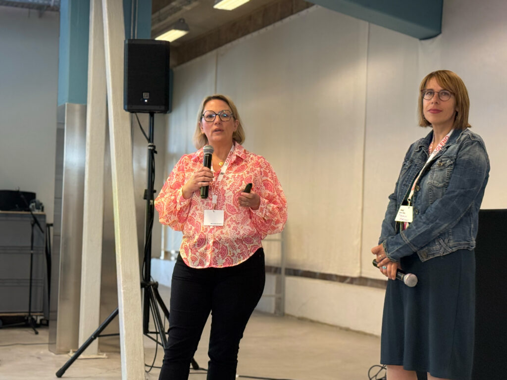 Tiziana Mariani und Stéphanie Poulain vom Ministère de l’Education nationale, de l’Enfance et de la Jeunesse, Luxemburg