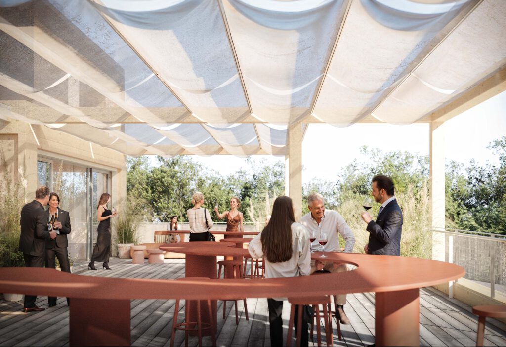 Visualisierung der Dachterrasse | © HENN